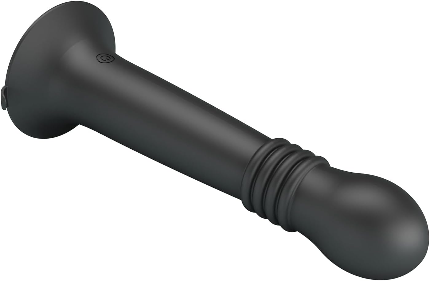 Soft Silicone Black Anal Vibrator with 4 Thrust and Rotation Modes, USB Recharge G Spot Vibrator with Suction Cup Adult Sex Toy for Men Women