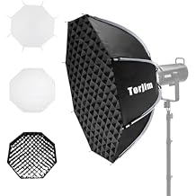Torjim 35.4"/90cm Octagonal Softbox with Quick Release Bowens Mount, Portable & Collapsible with Removable Diffusers & Grid, Perfect for Portrait Photography, Video Production, and Studio Lighting