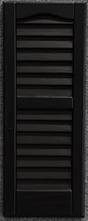 9 x 53 in. Louvered Exterior Decorative Shutters, Paintable