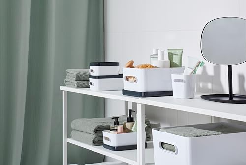 SmartStore Compact Organizer Weiß 41x29x15,5cm I Extra robuste Aufbewahrungsbox & Ablage I 100% BPA-freies SAN Plastik I Organisation für… – Ansicht 4