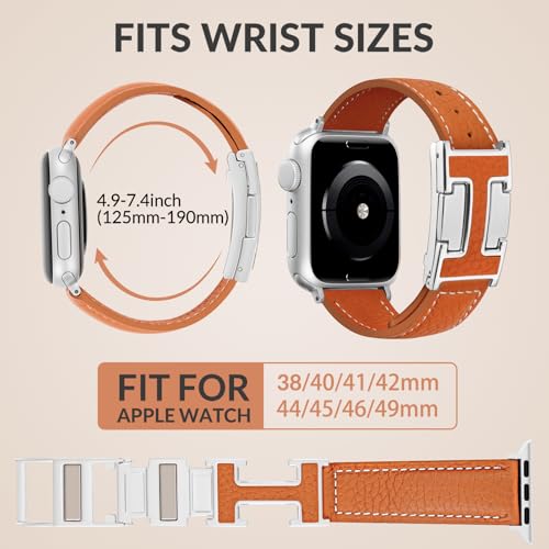 Leather Magnetic Band Compatible with Apple Watch Bands for Women