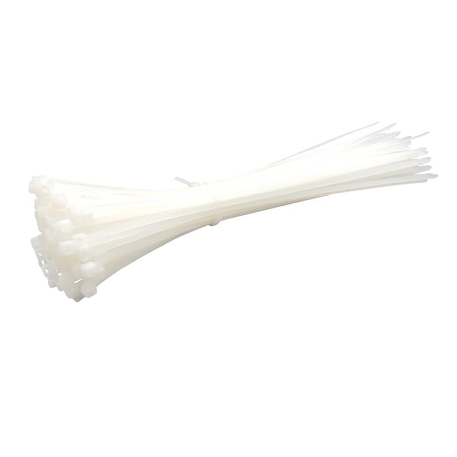 Eqqhjl White Nylon Cable Tie Buckle， Self-Locking Nylon Cable Ties 3X200mm Multicolor 100Pcs(White)