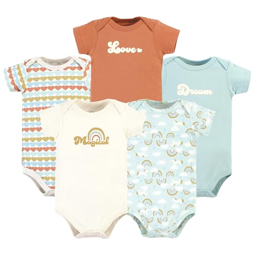 Image of Hudson Baby Unisex Baby Cotton Bodysuits (5 Piece)
