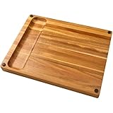 Picture of Premium Large Acacia Wood Cutting Board for Kitchen (17x13 inches) Extra Thick 1.5 inch Chopping Board with Juice Groove. Non slip Reversible Butcher Block Countertop & Charcuterie gift set…