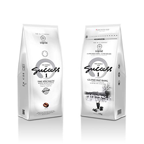 Image of TRUNG NGUYEN LEGEND Coffee Bean Legend Success 1, 35.27 Oz Bag, Dark Roast, Original Taste, Robusta & Arabica Vietnamese Energy Coffee Beans - Specialized for Ice Coffee