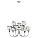 Quorum International Omni 9-LT Chandelier - Satin Nickel - 6212-9-65