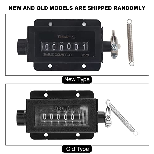 Drehzähler Mechanisch D94-S 0-999999 6-stelliger rücksetzbarer Manueller Hubzähler für Stanzzähler, Zähler Mechanisch, D94-S