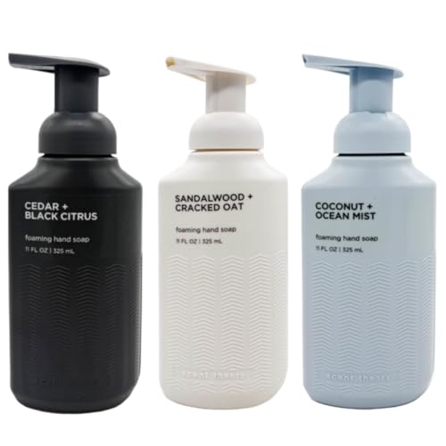 Scent Theory Foaming Hand Soap Coconut+Ocean Mist Sandalwood+Cracked Oat Cedar+Black Citrus 11 fl oz (3 Pack)