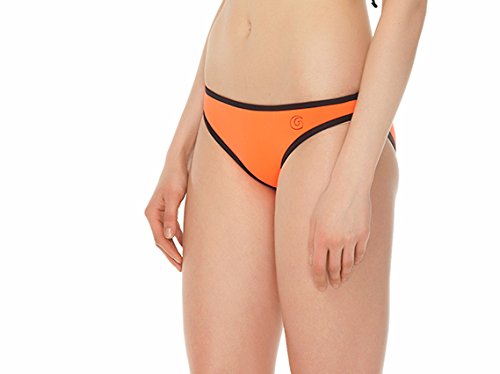 GlideSoul Damen 0,5 mm Colour Blocking Bikini Bottom - Pfirsich/schwarz, XS Cover