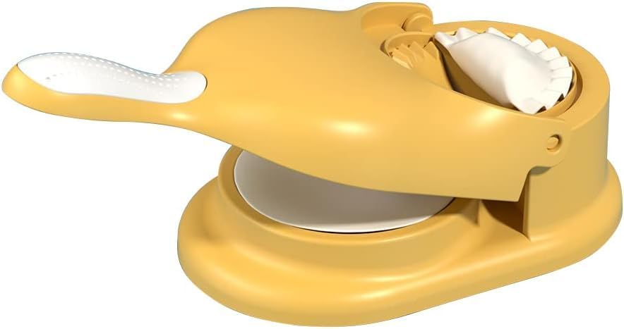 R.N.Fashion Solution Momos Maker Machine - 2 in 1 Dumpling Maker Mould Machine, Plastic Easily Press Puri Maker Tool, Kitchen Skin Press Mould for Gujiya Ghughra, Momos Tool (Multicolor, Pack of 1)