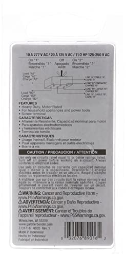 image for Gardner Bender GSW-16 Heavy-Duty Electrical Toggle Switch, DPDT, ON-(O