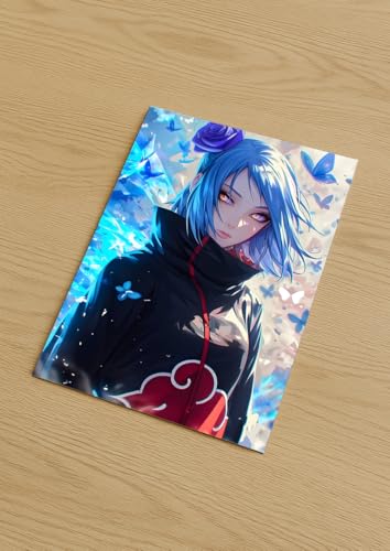 Image of NIJUKA Anime Printed Metal sheet Poster For Home And Room Decoration | For Anime Art Fans Boys And Girls (Akatsuki member paper power)