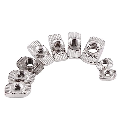 Consejos y comparativas para Comprar Perfil t de aluminio - solo los mejores. 36 Tuerca con Ranura en T, Buena Resistencia a la Oxidación, Tuerca de Perfil de Aluminio, Revestimiento de Zinc, Plata de Alta Dureza para Perfiles de Extrusión de Aluminio para