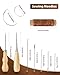PLANTIONAL Leather Working Tools for Beginners: Professional Leather Craft Kit with Waxed Thread Groover Awl Stitching Punch for Leathercraft Adults Gifts 02