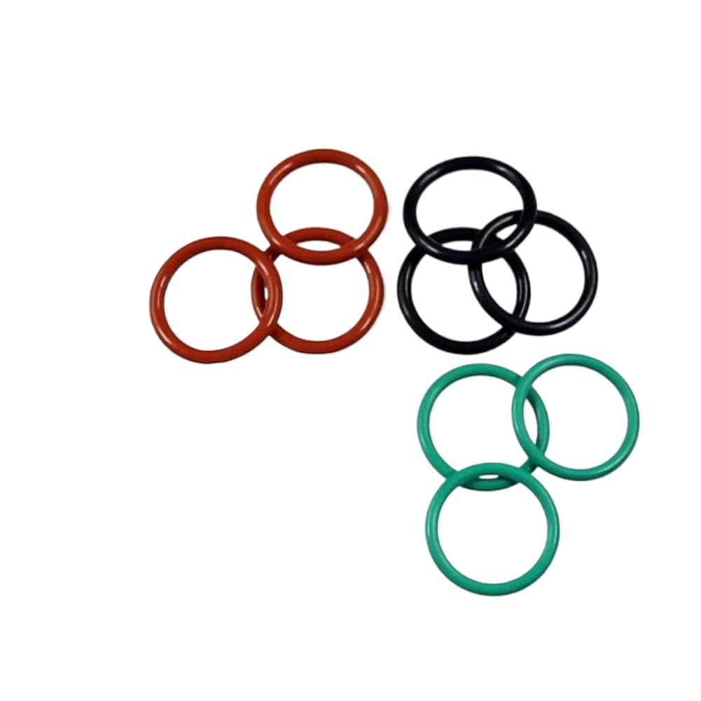FKM Gomma fluorurata verde CS 1 mm diametro esterno da 3 mm a 56 mm di spessore O-ring Guarnizione di tenuta Resistente all'olio Resistente agli acidi e agli alcali(10PCS)