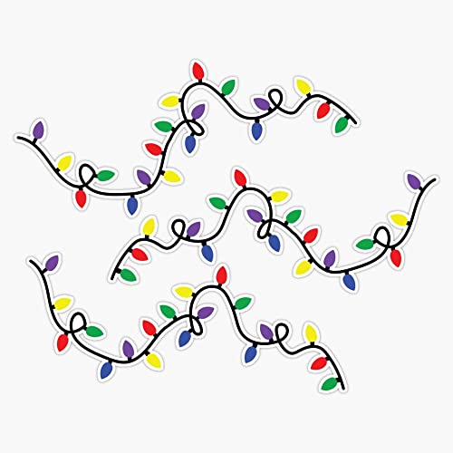 Christmas Lights Sticker Bumper Sticker Vinyl Decal 5