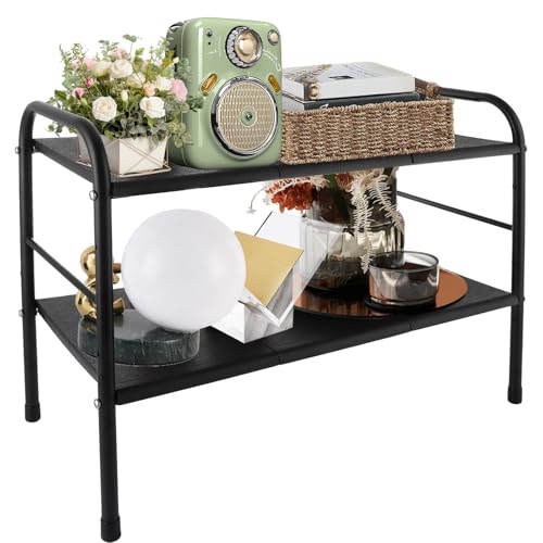 ASelected Expandable Under Sink Storage 2 Layers Under Sink Storage Kitchen Organiser with 8 Plates, Kitchen Bathroom Multifunctional Storage Shelf Length 52-82cm