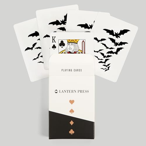 Lantern Press Bats naipes póker 52 cartas para adultos miniatura 6