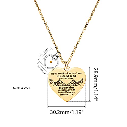 Collier croix graine de moutarde Y856 dans sa boîte cadeau - 4