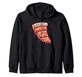 Die Teile und Bereiche der heiligen Pizza Kapuzenjacke