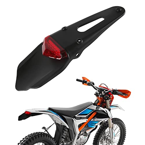 Luz Trasera Para Motocicleta, Luces De Freno para Motocross, 12V Homologado Guardabarros Trasero, Universal para Enduro Dirt Bike XR250 400 650 WR250F 450F 250X 450X Crf Mx Trail Supermoto Cover