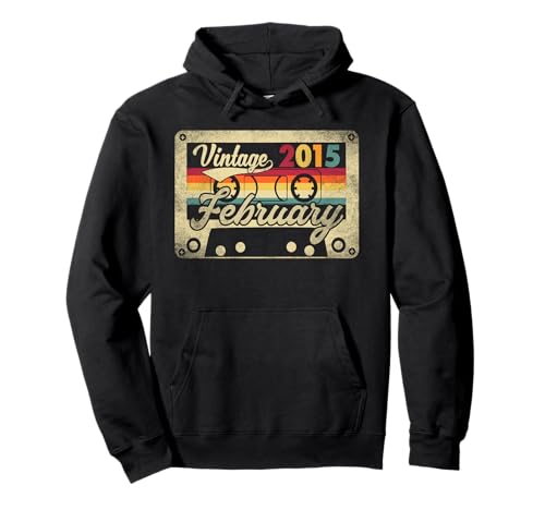 Vintage February 2015 Birthday Funny Retro Pullover Hoodie