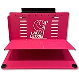 The Label Ledge – Original Patented Candle Label Applicator Tool (Made in USA, Sassy Pink) | Precise Label Placement Tool for Jars, Bottles & Candle Vessels | Adds Color + Precision to Your Workspace