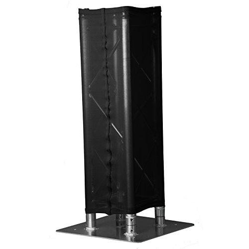 Housse de traverse avec fermeture Velcro noir 3m pour structure alu