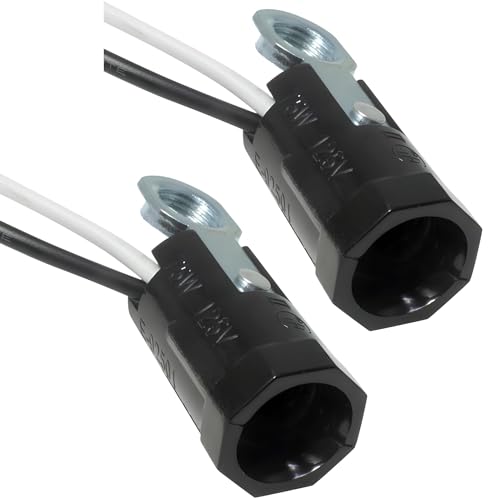 2 Wire Pigtail Lamp Holder Keyless E12 Small Candelabra Socket