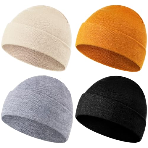 Image of SATINIOR 4 Pack Baby Beanie Hats for Unisex Newborn Infant Toddler Warm Spring Hat Knit Cap for Boys Girls 0-36 Months