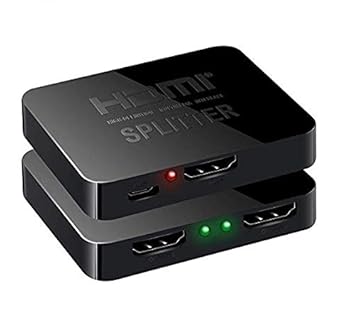 Tobo Full HD 4K HDMI Splitter 1X2 2 Ports Repeater Amplifier Hub 2kx4k 3D 1080p 1 in 2 Out HDMI Distributor for HDTV PS3 Notebook Set-top Boxes Player (HDMI 4K 1X2 Black)-(TD-442H-04)