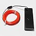 Produktbild 3M EL Wire EL Kabel Neon Beleuchtung für Weihnachtsfeiern Rave Partys Halloween Kostüm oder einem Einzelhandelsgeschäft Holiday Autobatterie (rot)