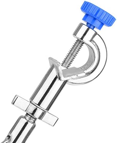 StonyLab 3 Prong Swivel Clamp, Sturdy 3 Prong Single Adjust Multipurpose 360 Degree Swivel Rubber Coated Clamp with Boss Head for Laboratory Use