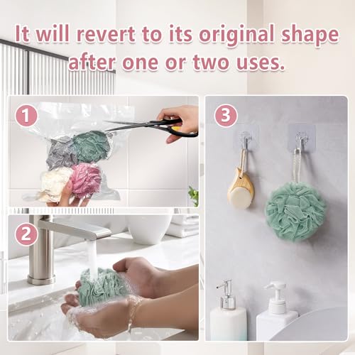 Rnoafmu Shower Loofah Bath Sponge, 60G Loofah Exfoliating Body Scrubber thumb #6
