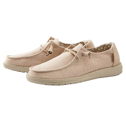 Image of HEYDUDE Women's Wendy Chambray | Women's Shoes | Women's Lace Up Loafers | Comfortable & Light-Weight