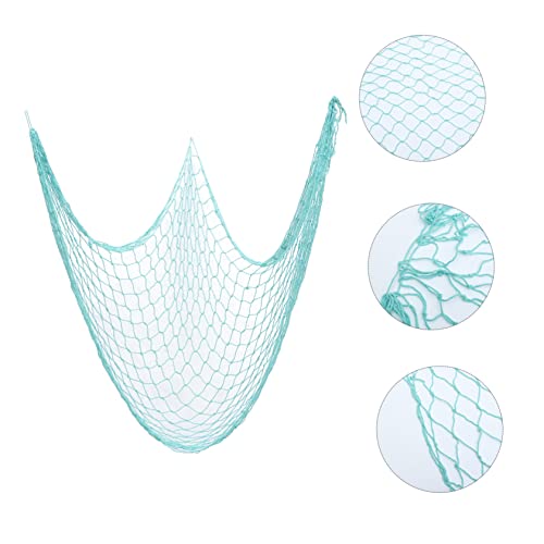 Filet de pêche décoratif vert pour masquer un mur vide style plage x2 - 4