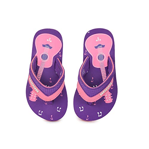 Image of toothless Kids Girls Purple & Pink Flip-Flops Slipper