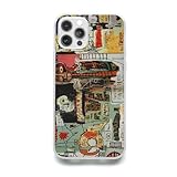 Phone Case Compatible with iPhone Basquiat 11 12 13 14 15 16 Pro Max XR SE X Xs 7 8 Plus for Samsung S21 S22 S23 S24 Ultra Clear