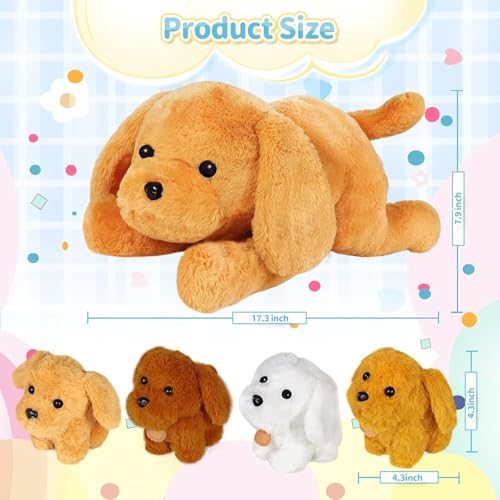 Image of KMUYSL Puppy Stuffed Animals Toys for Ages 0 1 2 3 4 5 6 7 8+ Years Old Kids - Mommy Dog with 4 Baby Puppies in Her Tummy, Idea Xmas Birthday Gifts for Baby, Toddler, Girls, Boys