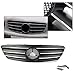 GLEEDSG Matowa czarna kratka samochodowa zderzak przedni grill wyścigowy, do Mercedes-Benz W203 klasa C C230 C240 C320 C220 facelift 2000-2006