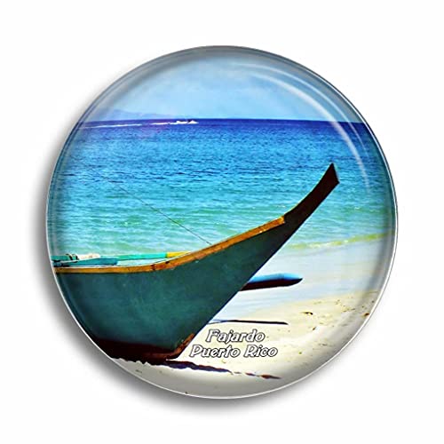 Imán para nevera, isla Icacos, Fajardo, Puerto Rico, imanes de cristal para nevera, recuerdos, bonito imán de cristal para decoración de pizarra blanca, oficina, hogar, regalo
