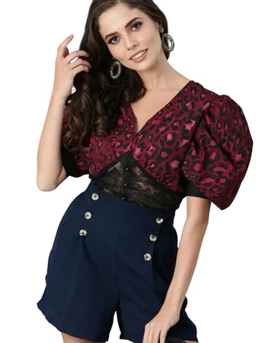 Image of EYEBOGLER Vibrant Visions Trendy Women's Print Regular Fit Tops