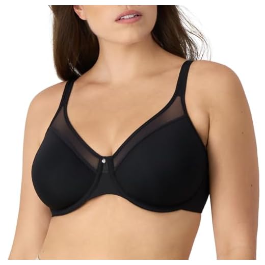 Bali womens Bali Women's One Smooth U Ultra Light Convertible Df3439 Bras, Black, 34DD US