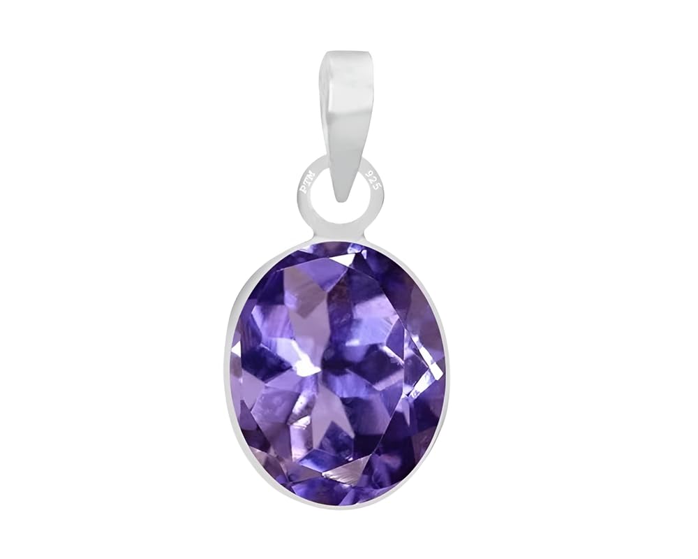 ptm Natural Iolite/Neeli 5.25 Ratti or 5 Carat Astrological Certified Gemstone bis Hallmark 925 Sterling Silver Pendant for Men & Women -fba3525-picture-32