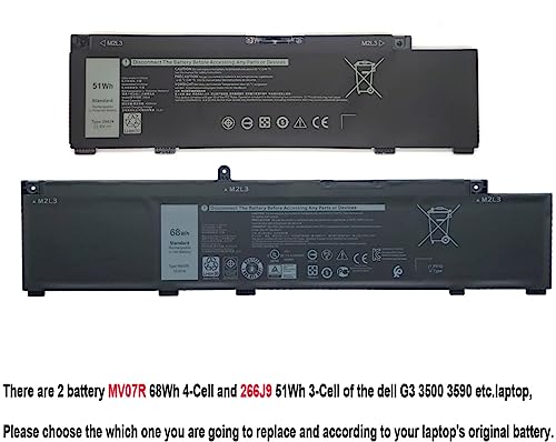 ASKC 266J9 Laptop Battery for Dell G3 15 3500 3590 3790 G5 15 5500 SE 5505 Inspiron 5490 Ins 15PR-1545W 1548BR 1645W 1648BR 1742BR 1742W 1748BR P89F P89F001 P89F002 P89F003 P89F004 51Wh - Image 4