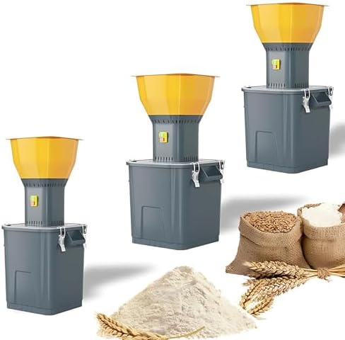 1300W Heavy-Duty Grain Mill Grinder - Commercial 55L Capacity for Corn, Wheat, Rice & Peppers, 7 Adjustable Sieves, Durable 304 Stainless Steel Blades, Efficient & Reliable