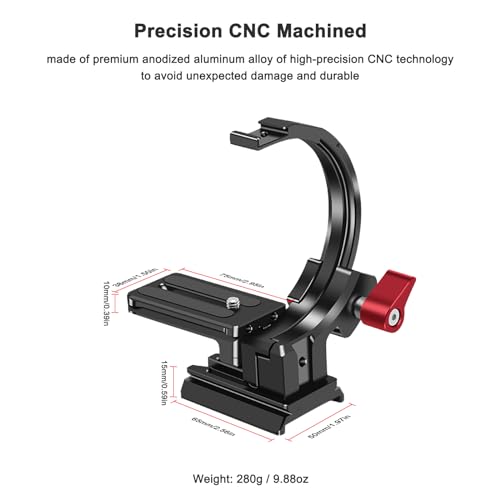 CofunKool Rotatable Half Collar Mount Plate Vertical Camera Bracket for Canon Nikon DSLR Tripod Monopod - Thumbnail 4