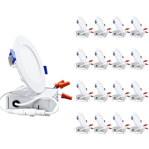 Plafonnier encastré ultra fin 10W blanc froid 4000K lot de 16 TORCHSTAR