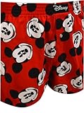 MJC Men's Disney's Mickey Mouse Heads All Over Print Red Cotton Boxer Shorts (X-Large)