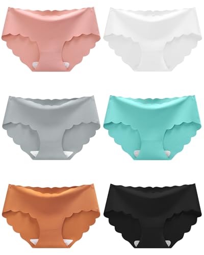 Adorel Teen Girls Seamless Underwear No Show Panties Tagless Pack of 6
